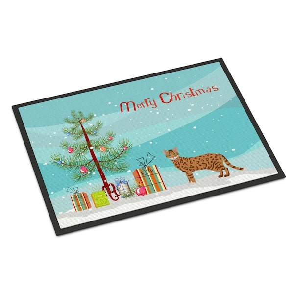 Carolines Treasures 18 x 27 in. Cheetoh No.1 Cat Merry Christmas Indoor or Outdoor Mat CK4586MAT - main